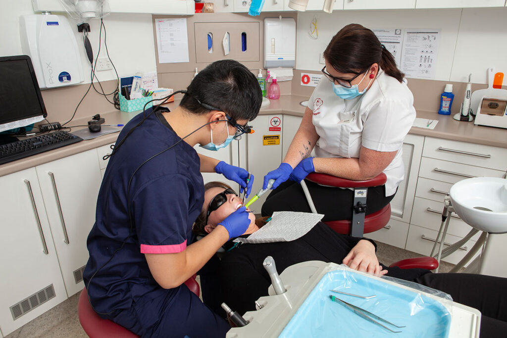 Dr Truong with patient